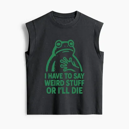 Tokyo-Tiger Weird Frog Funny Meme Women's Washed Tank Tops