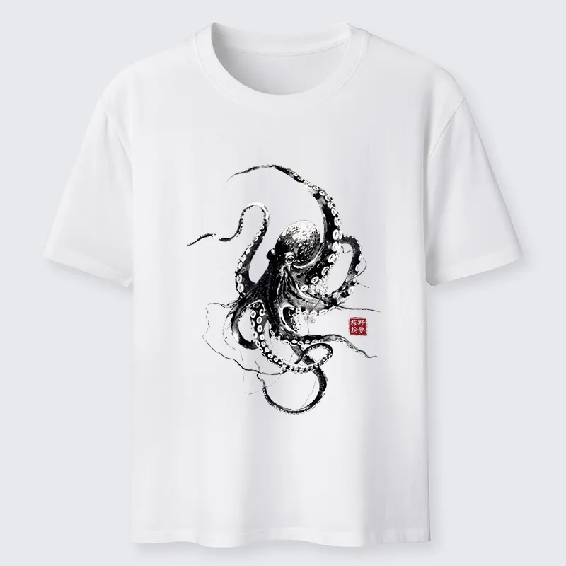 Tokyo-Tiger Traditional Japanese Octopus Painting Classic T-Shirt