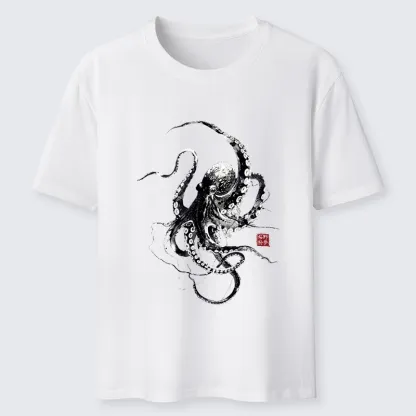 Tokyo-Tiger Traditional Japanese Octopus Painting Classic T-Shirt