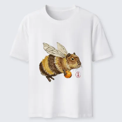 Tokyo-Tiger Funny Capybara Bee Meme Art Classic T-Shirt