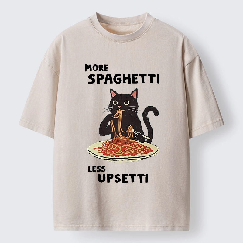 Tokyo-Tiger More Spaghetti Less Upsetti Cat Washed T-Shirt