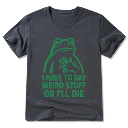 Tokyo-Tiger Weird Frog Funny Meme V-Neck Classic T-Shirt