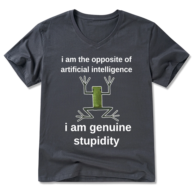 Tokyo-Tiger Genuine Stupidity Frog Meme V-Neck Classic T-Shirt