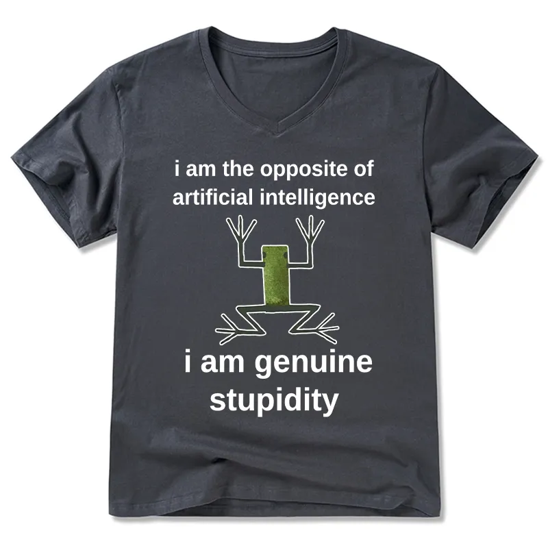 Tokyo-Tiger Genuine Stupidity Frog Meme V-Neck Classic T-Shirt