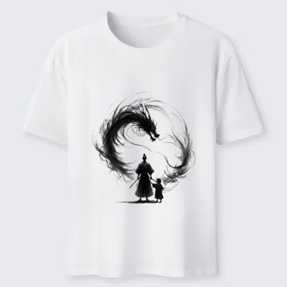 Tokyo-Tiger Samurai And Dragon Fatherhood Classic T-Shirt