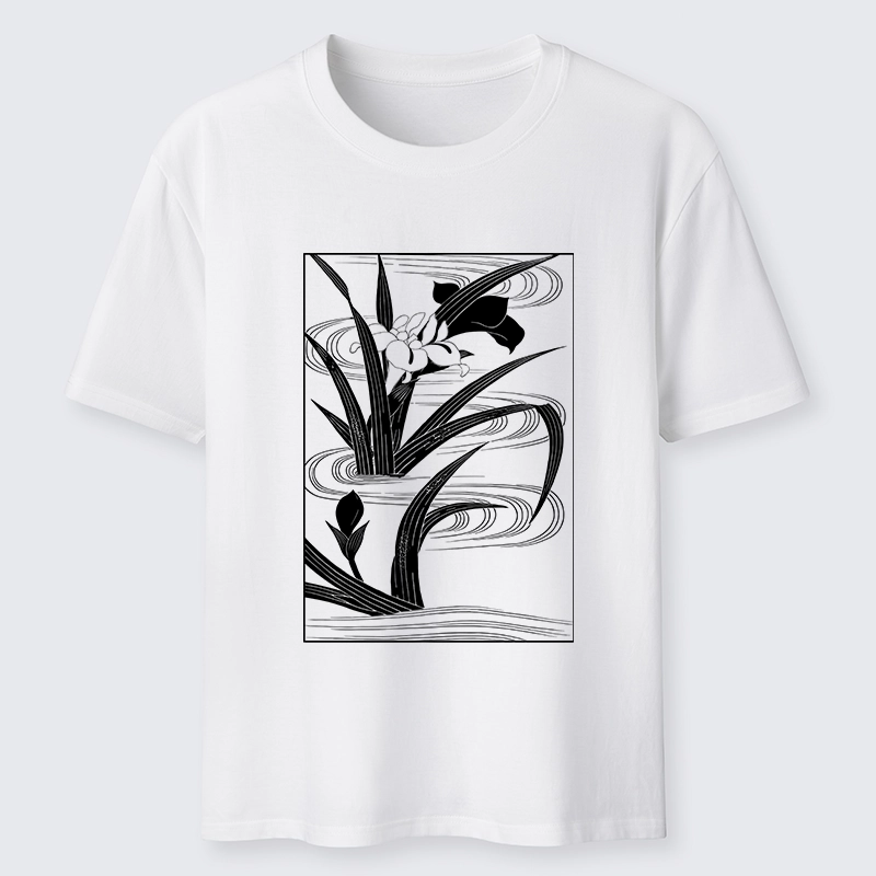 Tokyo-Tiger Japanese Iris Woodblock Art Classic T-Shirt