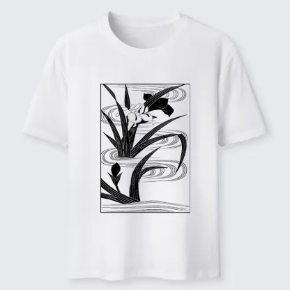 Tokyo-Tiger Japanese Iris Woodblock Art Classic T-Shirt