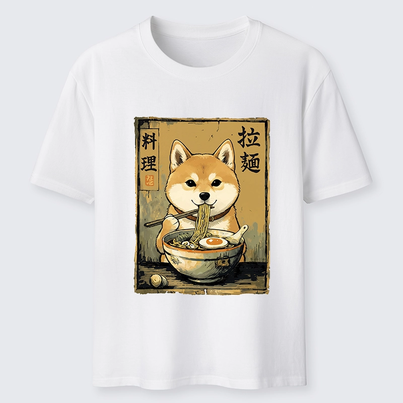 Tokyo-Tiger Shiba Inu Obsessed With Eating Ramen Classic T-Shirt