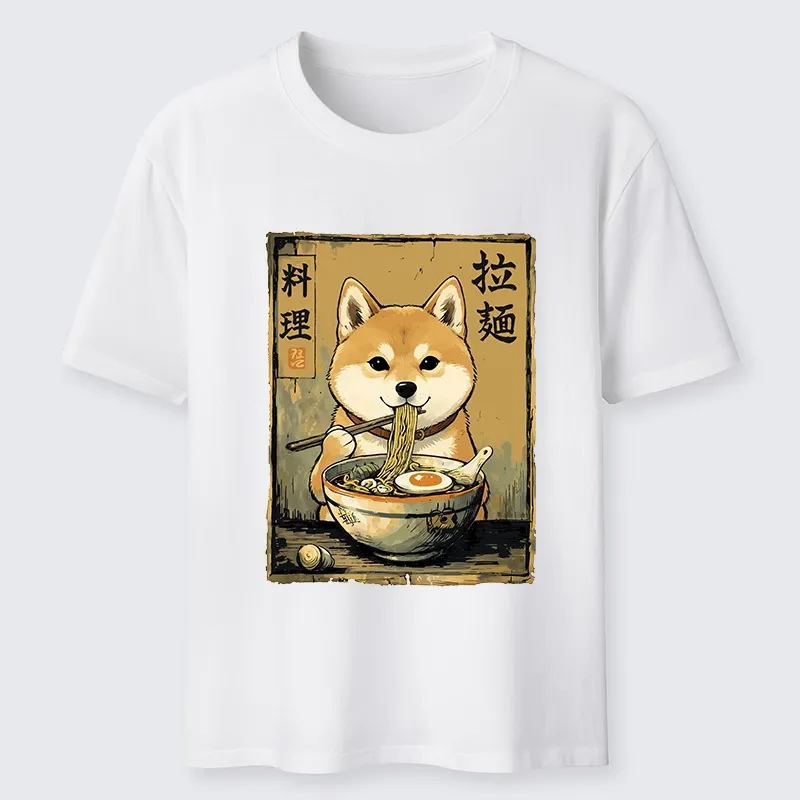 Tokyo-Tiger Shiba Inu Obsessed With Eating Ramen Classic T-Shirt