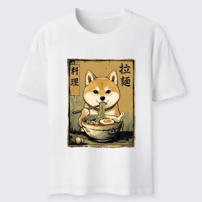 Tokyo-Tiger Shiba Inu Obsessed With Eating Ramen Classic T-Shirt