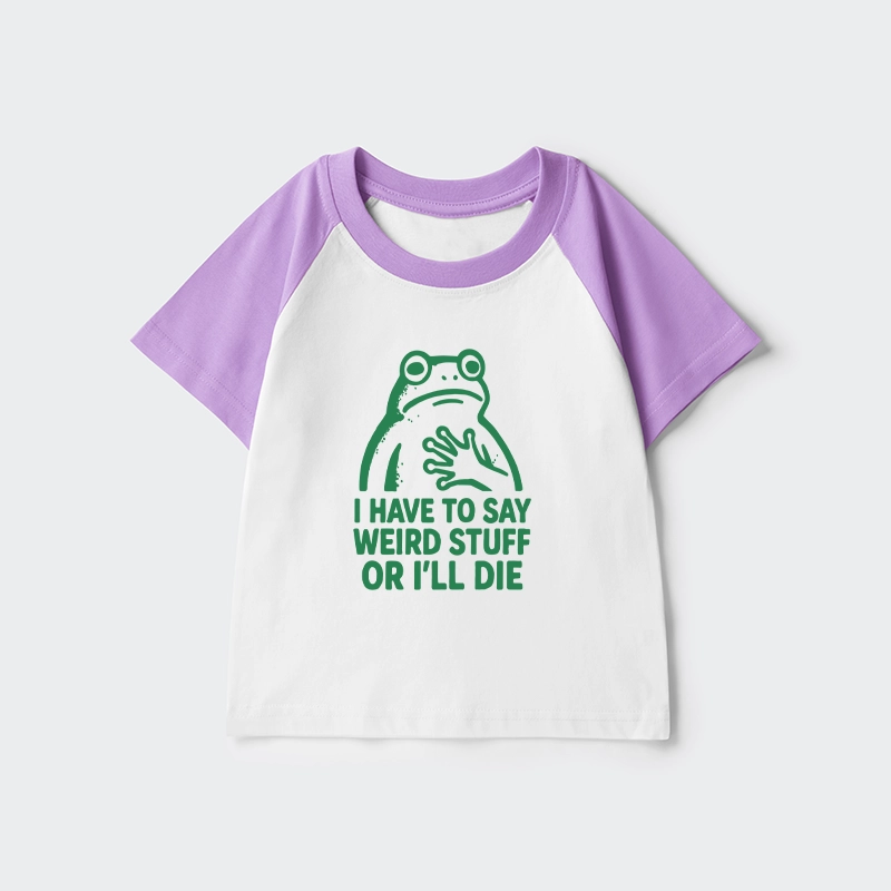 Tokyo-Tiger Weird Frog Funny Meme Kids Raglan T-shirt