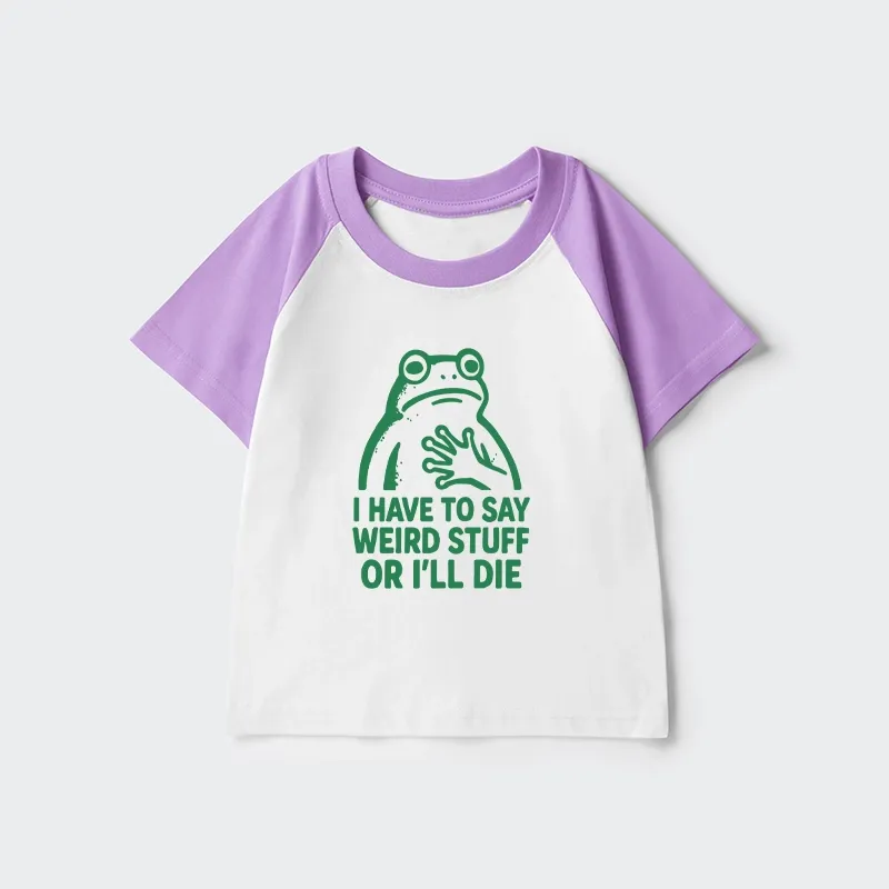 Tokyo-Tiger Weird Frog Funny Meme Kids Raglan T-shirt