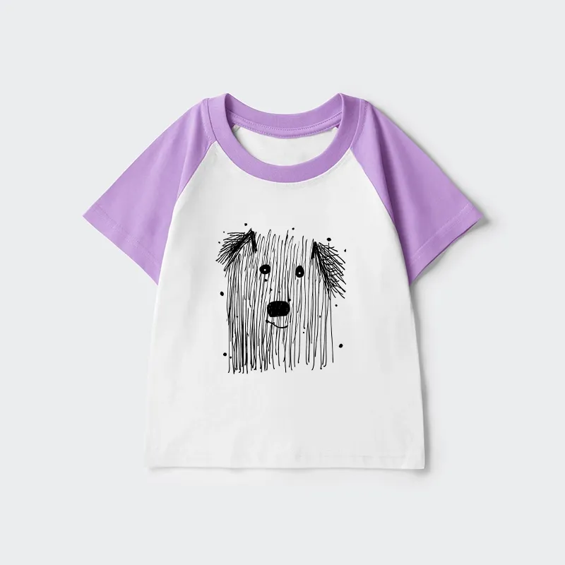 Tokyo-Tiger Fluffy Chaos In Dog Form Kids Raglan T-shirt