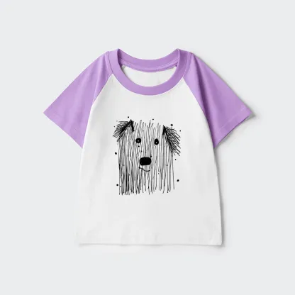 Tokyo-Tiger Fluffy Chaos In Dog Form Kids Raglan T-shirt