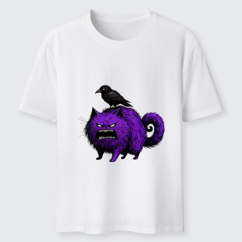 Tokyo-Tiger Spooky Purple Cat Ready To Attack Classic T-Shirt