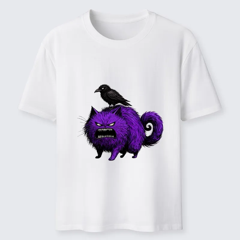 Tokyo-Tiger Spooky Purple Cat Ready To Attack Classic T-Shirt