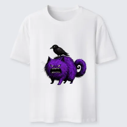 Tokyo-Tiger Spooky Purple Cat Ready To Attack Classic T-Shirt