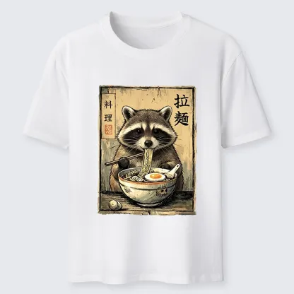 Tokyo-Tiger Raccoon Eating Ramen And Loving It Classic T-Shirt