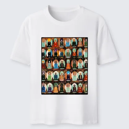Tokyo-Tiger Peaceful Buddha Wall In Bright Colors Classic T-Shirt