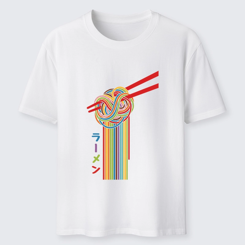 Tokyo-Tiger Colorful Noodles On Red Chopsticks Classic T-Shirt