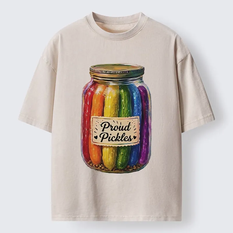 Tokyo-Tiger Proud Pickles Rainbow Pride Jar Washed T-Shirt Sale