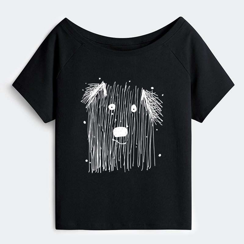 Tokyo-Tiger Fluffy Chaos In Dog Form Off Shoulder T-Shirt