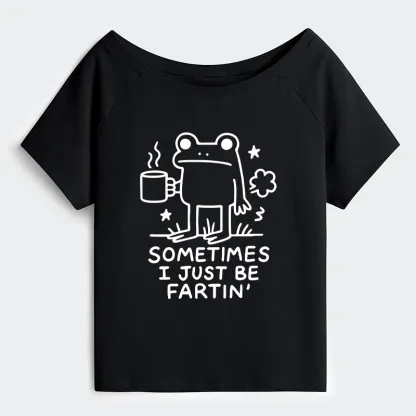 Tokyo-Tiger Sometimes A Frog Just Needs To Fart Off Shoulder T-Shirt