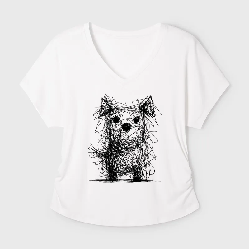 Tokyo-Tiger Scruffy Dog Chaos Art Modal Dolman Sleeve T-Shirt Sale