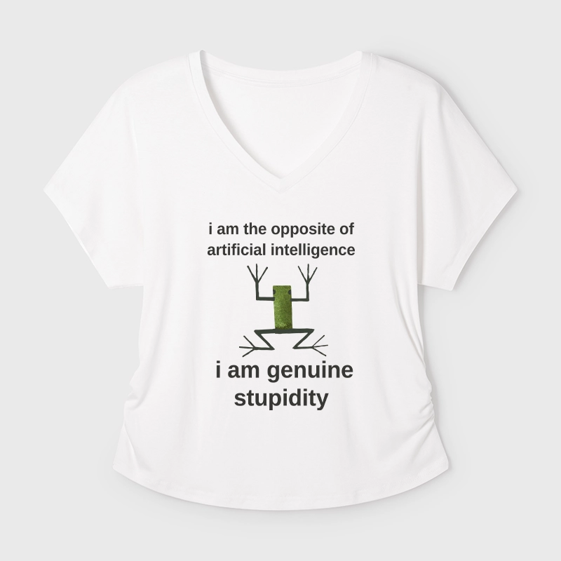 Tokyo-Tiger Genuine Stupidity Frog Meme Modal Dolman Sleeve T-Shirt