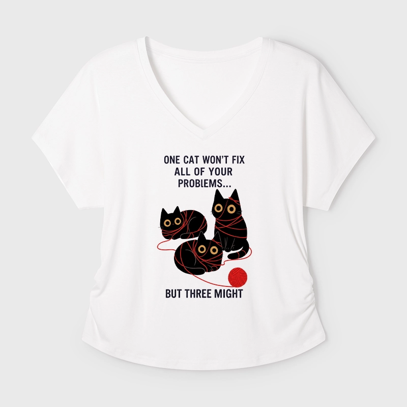 Tokyo-Tiger Three Cats Fix All Problems Modal Dolman Sleeve T-Shirt