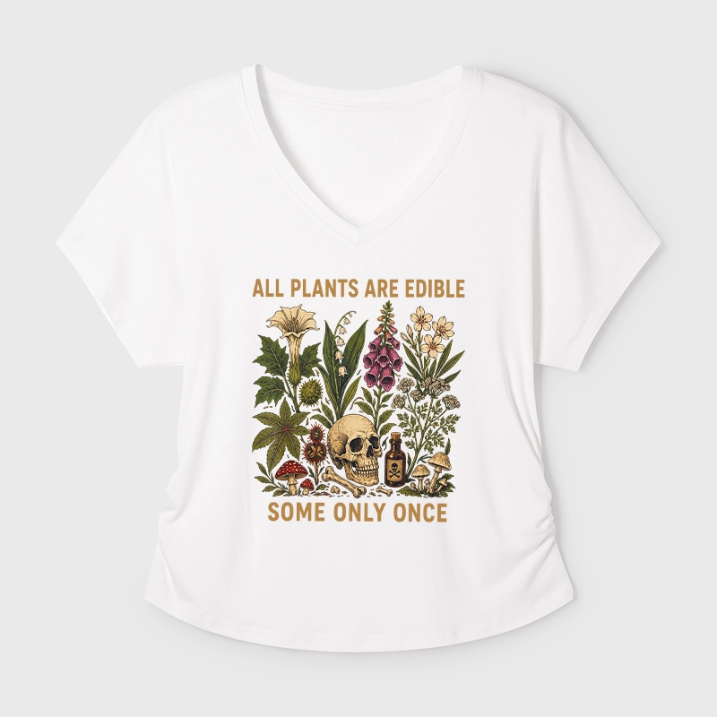 Tokyo-Tiger Edible Plants Some Only Once Joke Modal Dolman Sleeve T-Shirt