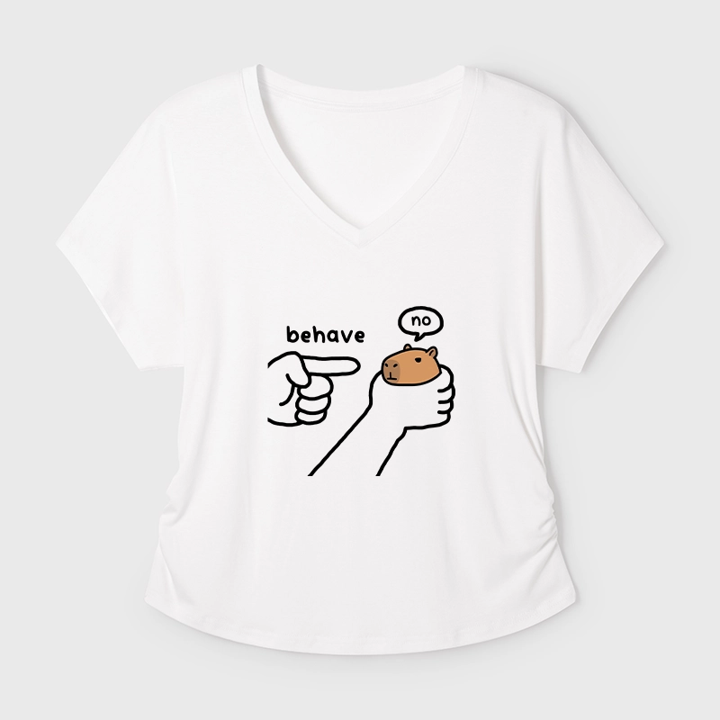 Tokyo-Tiger Dishonest Capybara Modal Dolman Sleeve T-Shirt