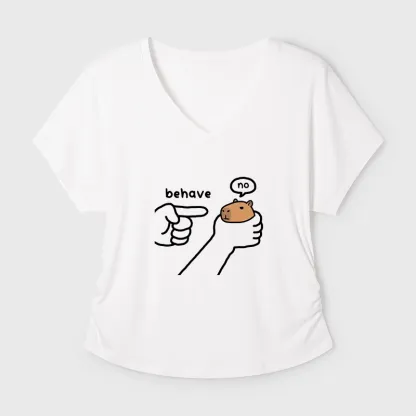 Tokyo-Tiger Dishonest Capybara Modal Dolman Sleeve T-Shirt