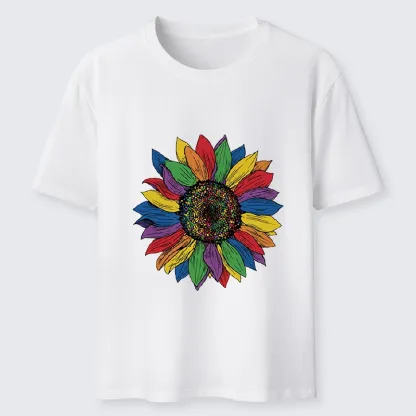 Tokyo-Tiger Rainbow Sunflower Pride Art Classic T-Shirt
