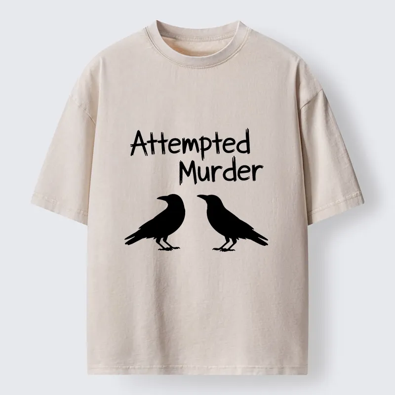 Tokyo-Tiger Two Crows Attempted Murder Joke Washed T-Shirt