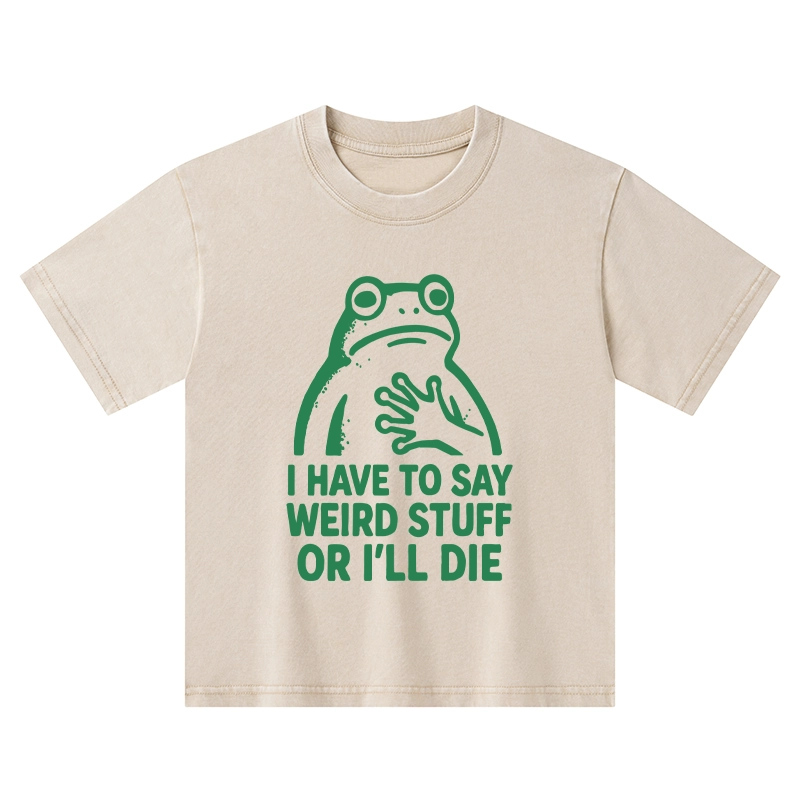 Tokyo-Tiger Weird Frog Funny Meme Kids Washed T-Shirt