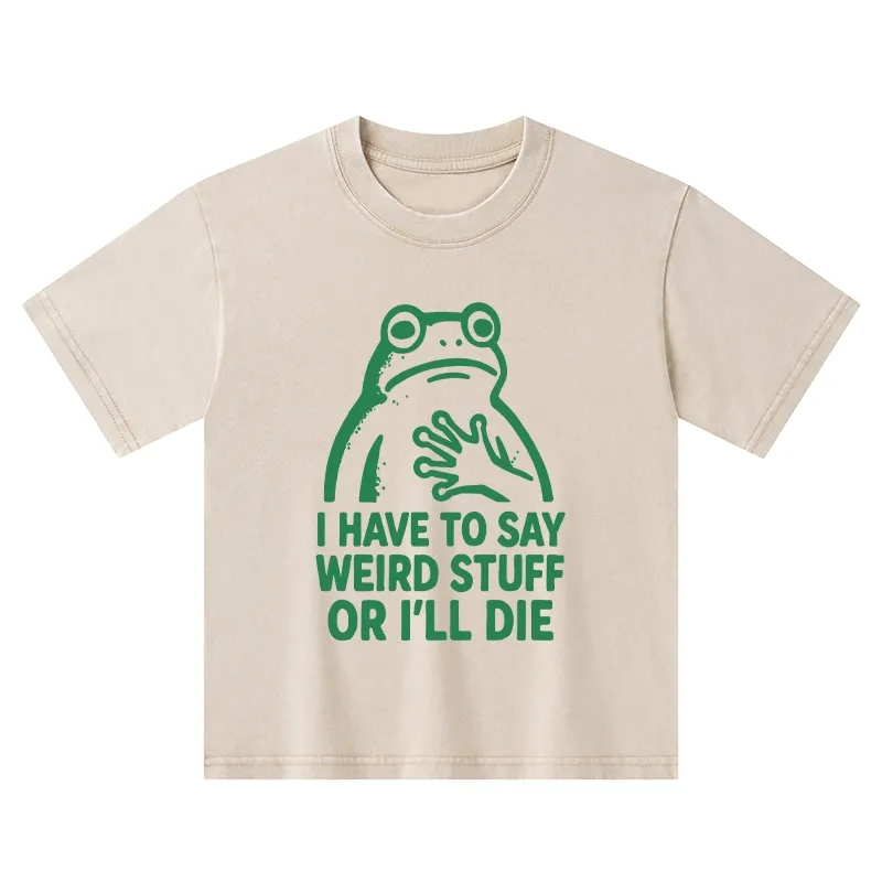 Tokyo-Tiger Weird Frog Funny Meme Kids Washed T-Shirt Sale