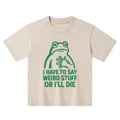 Tokyo-Tiger Weird Frog Funny Meme Kids Washed T-Shirt