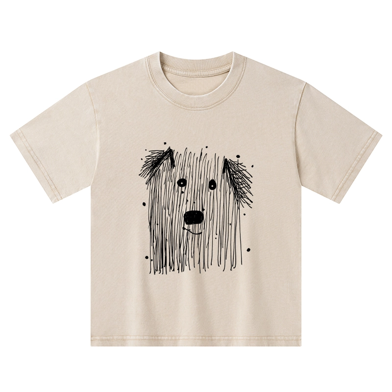 Tokyo-Tiger Fluffy Chaos In Dog Form Kids Washed T-Shirt