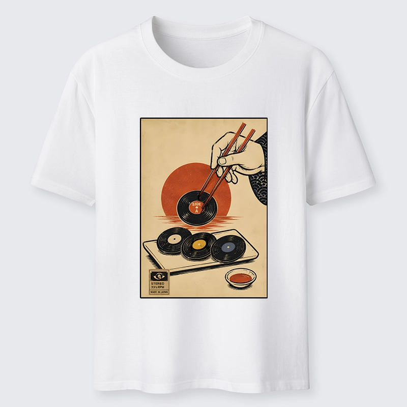 Tokyo-Tiger Chopsticks And Vinyl Sushi Art Classic T-Shirt