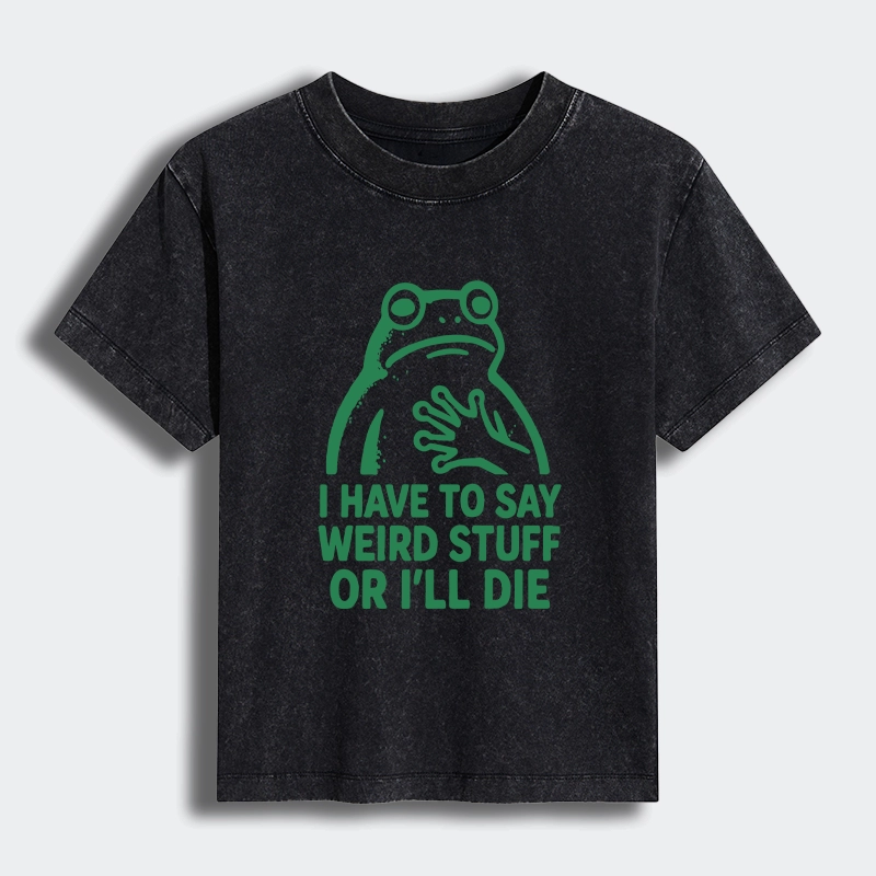 Tokyo-Tiger Weird Frog Funny Meme Women's Washed T-shirt