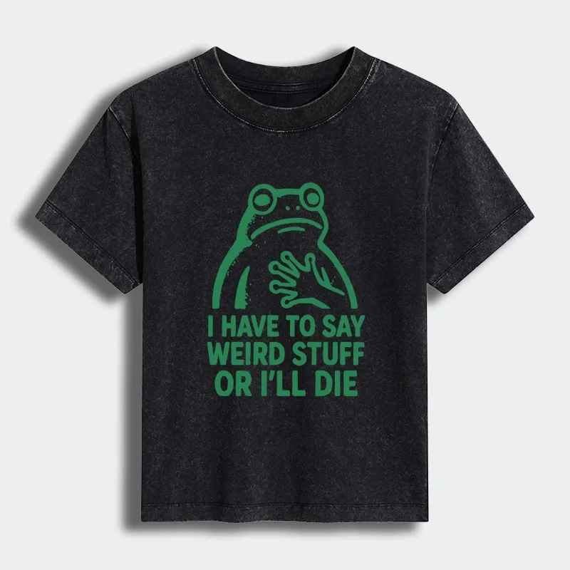 Tokyo-Tiger Weird Frog Funny Meme Women's Washed T-shirt