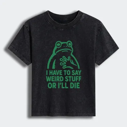 Tokyo-Tiger Weird Frog Funny Meme Women's Washed T-shirt