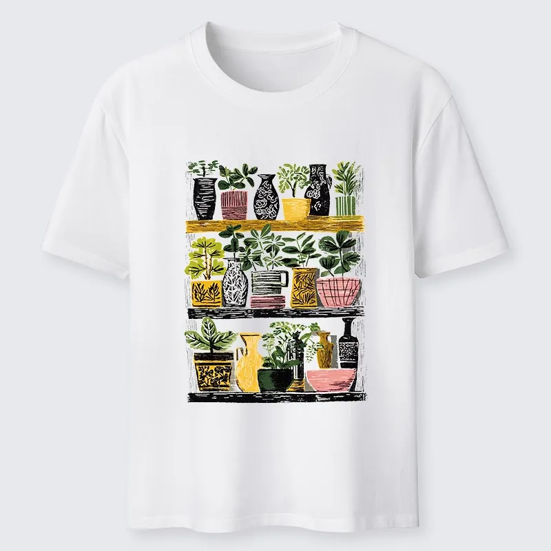 Tokyo-Tiger Cozy Home Plant Shelf Vibes Classic T-Shirt Sale