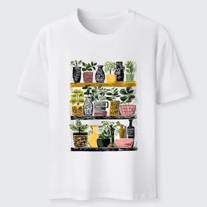 Tokyo-Tiger Cozy Home Plant Shelf Vibes Classic T-Shirt