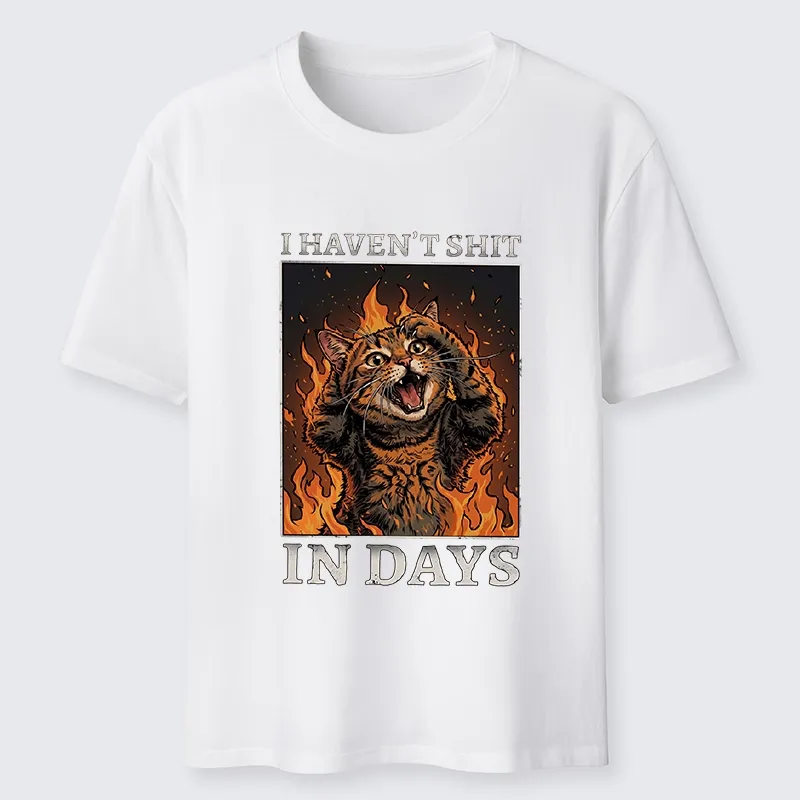 Tokyo-Tiger Funny Cat Constipation Meme Art Classic T-Shirt