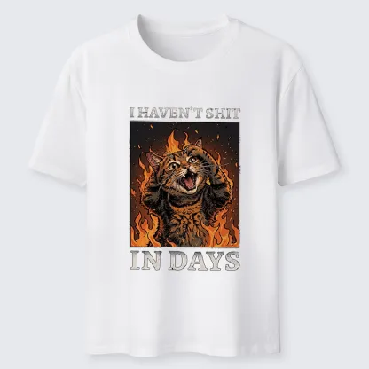 Tokyo-Tiger Funny Cat Constipation Meme Art Classic T-Shirt