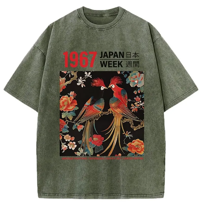 Tokyo-Tiger Ukiyo-e Japan Week Washed T-Shirt