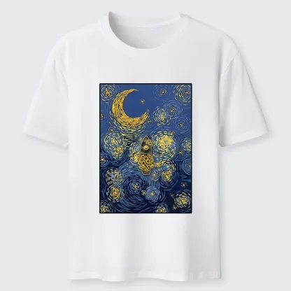 Tokyo-Tiger Van Gogh Vibes With Sunflower Boat Classic T-Shirt