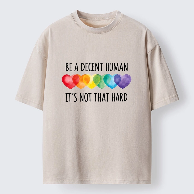 Tokyo-Tiger Be Kind As Rainbow Hearts Remind Us Washed T-Shirt